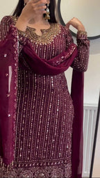 Zyraza Georgette Mirror Pant Set