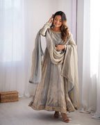 Elyndra Fandy Silk Designer Gown Set