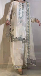 Aaliya Pure Silk Embroidery Farshi Set