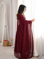 Ruhani Faux Georgette Handwork Gown Set