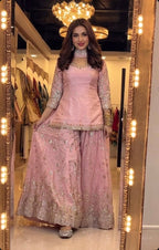 Zeenat Zari Embroidered Frendy Silk Palazzo Set