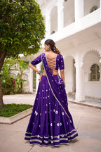 Diya Pure Chanderi Bandhej Lehenga Choli