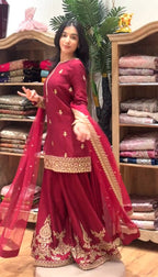 Elviana Thread Luxe Sharara Set