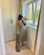 Aarohi Fox Georgette Handwork Suit Set