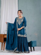 Zarevia Chinnon Code Sharara Set