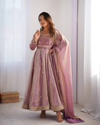 Elyndra Fandy Silk Designer Gown Set