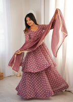 Saanvi Crunchy Silk Sharara Set