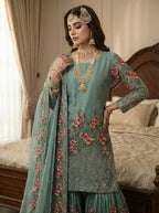 Virelza Fendy Silk Handwork Sharara Set