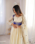 Avelora Chinon Silk Koti Anarkali Set