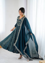 Ravelya Roman Silk Flair Suit Set