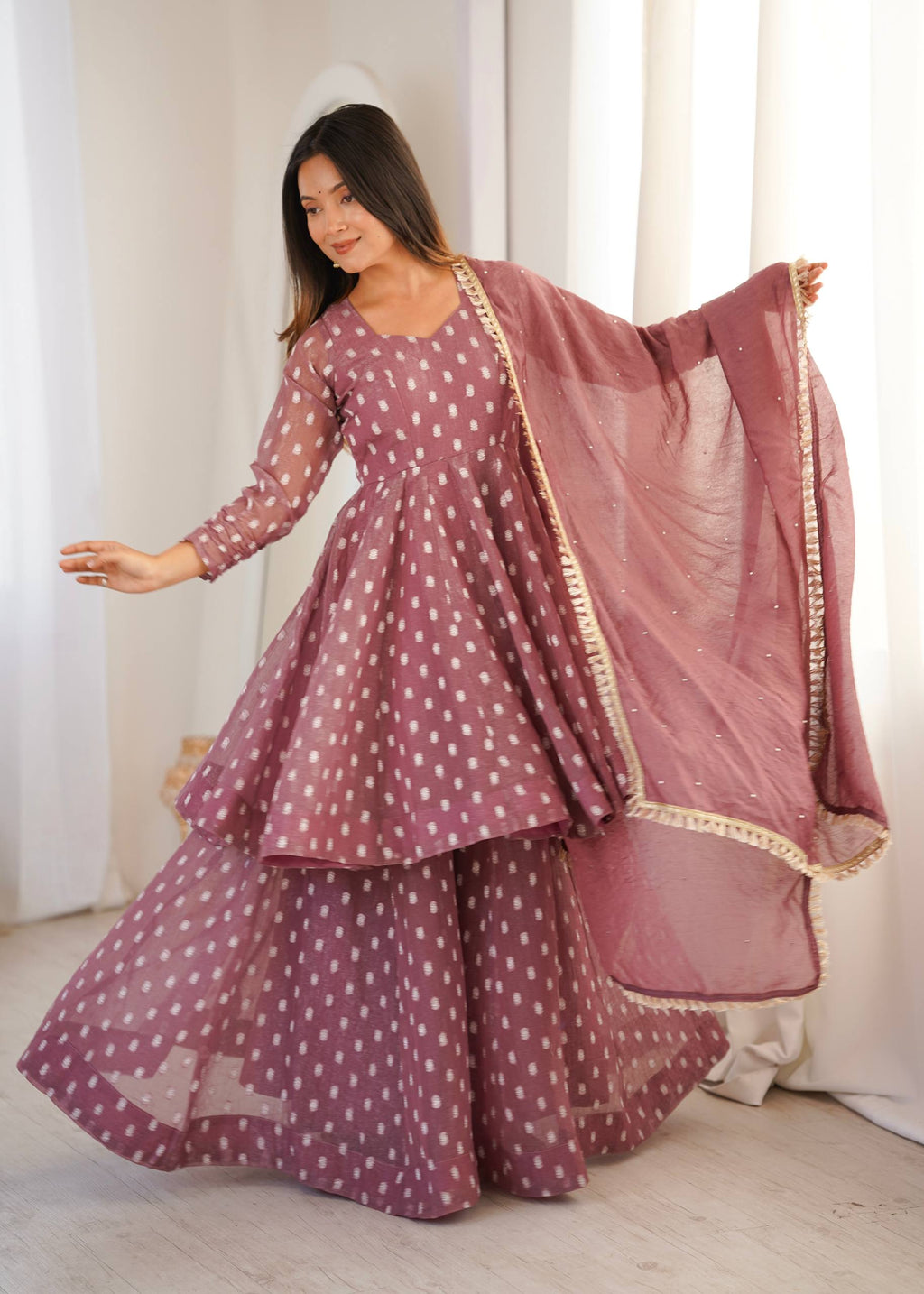 Saanvi Crunchy Silk Sharara Set