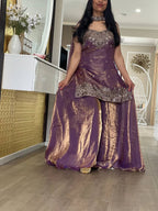 Mehrunisa Beads Handwork Frendy Silk Palazzo Set